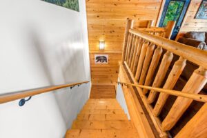 Wide Stairs with Double Railing