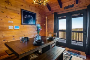 Dinner with a mountain view!