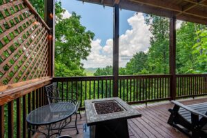 Gas Fire Pit on the Lower Deck