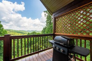 Propane Grill on Main Level Deck