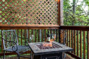 Gas Fire Pit on the Lower Deck