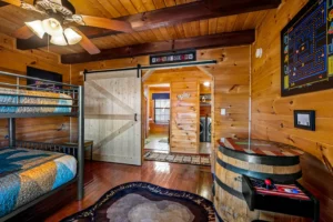Main Level Bunk Room with Arcade Games